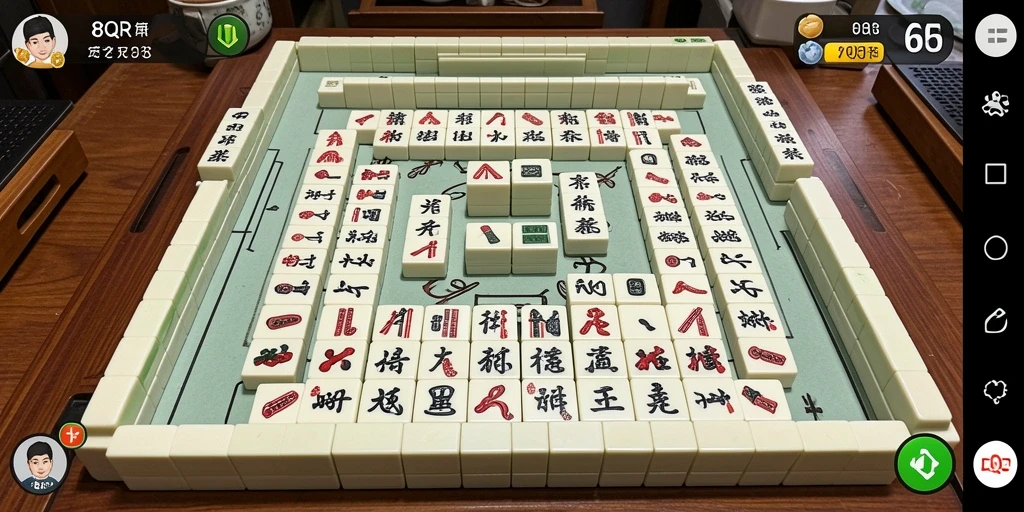 Screenshot gameplay menunjukkan berbagai ubin Mahjong yang menantang.