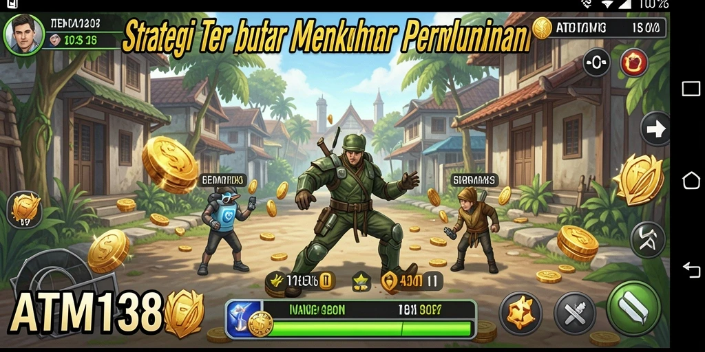Tampilan menarik dari gameplay strategi ATM138 yang mendebarkan.