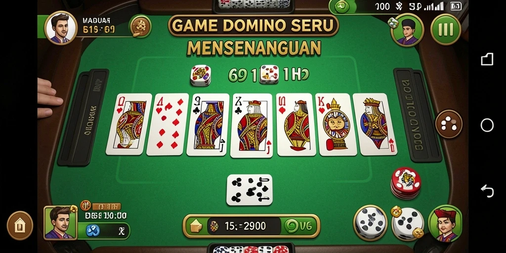 Screenshot D06 menampilkan gameplay seru Domino dengan fitur menarik.