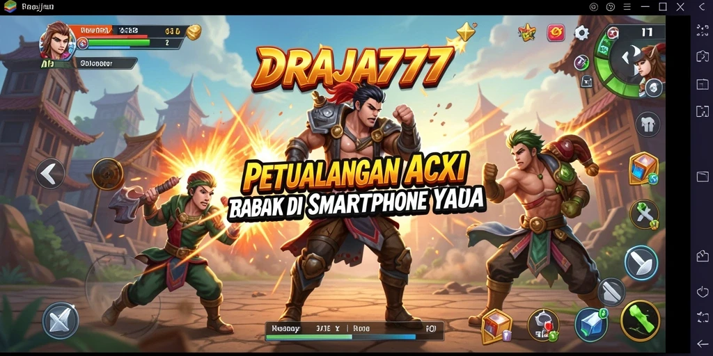 Tampilan gameplay DRAJA777 yang mendebarkan dengan aksi cepat.