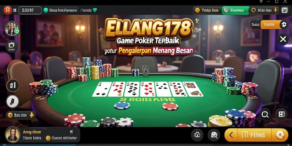 Gameplay seru ELANG178 dengan pemain Poker yang kompetitif.