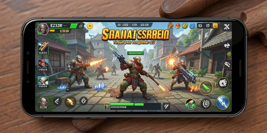 Tampilan dinamis gameplay EZ338 dalam aksi strategi.