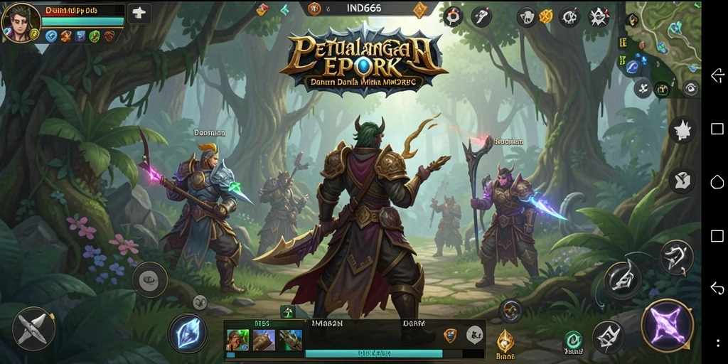 Tangkapan layar gameplay IND666 yang menampilkan aksi pertempuran epik.