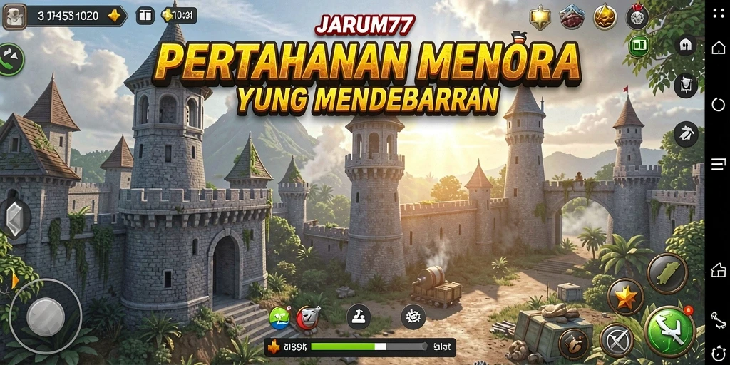 Tangkapan layar permainan <strong>JARUM77</strong> menampilkan momen menegangkan dalam Tower Defense.