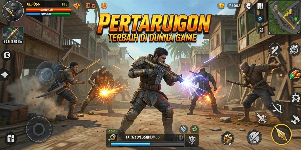 Tangkapan layar menunjukkan karakter bertarung dalam KEPO66 dengan aksi yang dinamis.