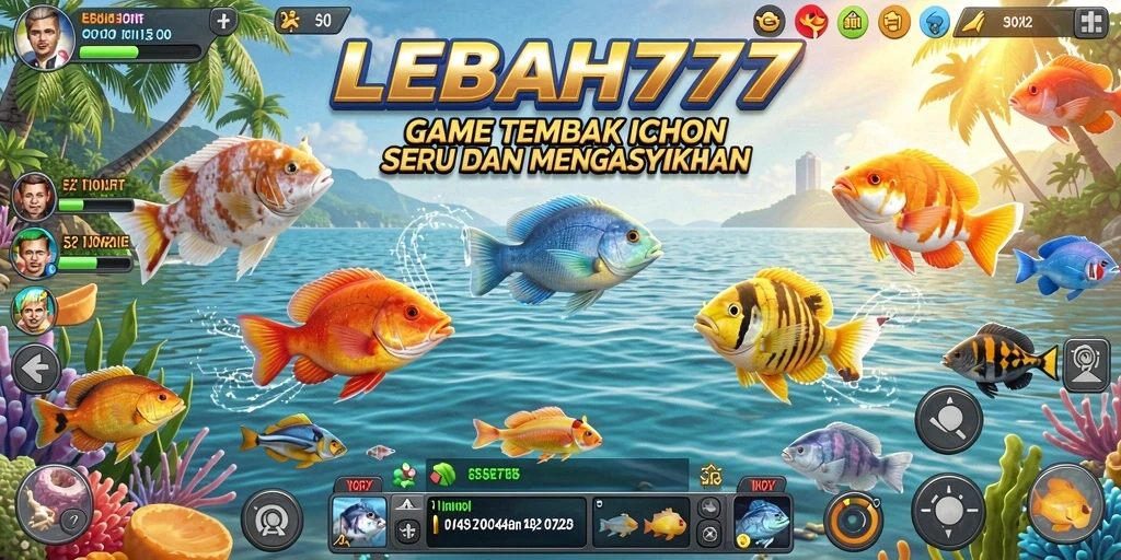 Tampilan gameplay menembak ikan yang seru di LEBAH777.
