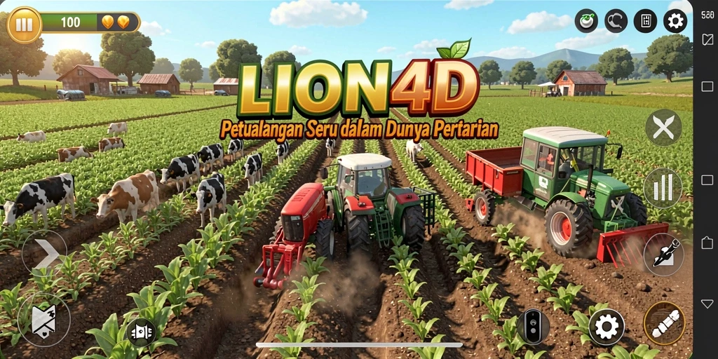 Tampilan gameplay LION4D yang menarik saat menanam dan merawat tanaman.