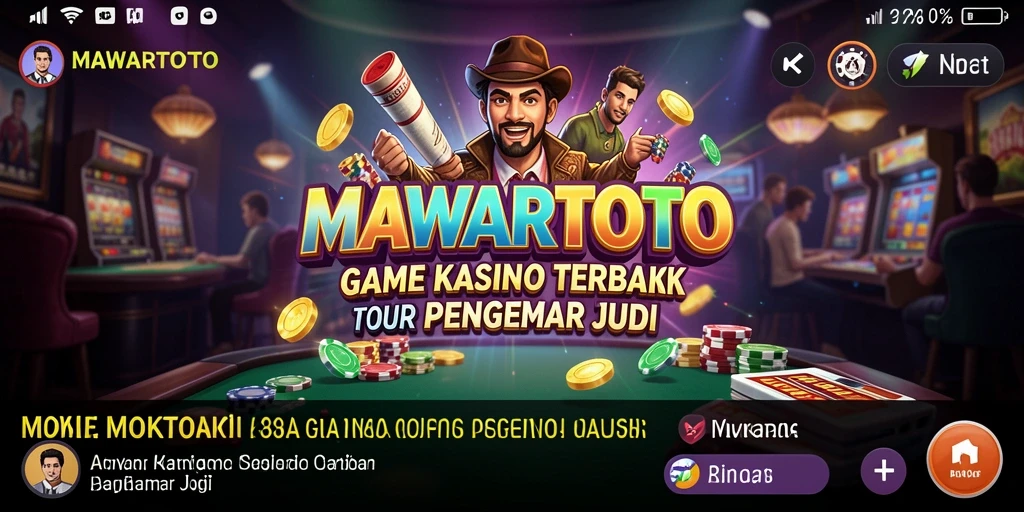 Screenshot gameplay MAWARTOTO menunjukkan suasana kasino yang mendebarkan.