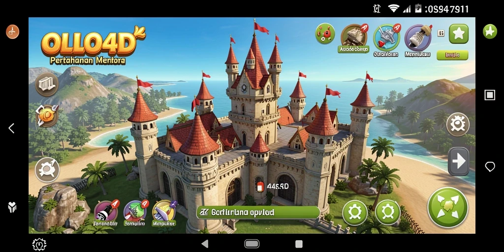 Tampilan gameplay yang menegangkan dalam OLLO4D Tower Defense.