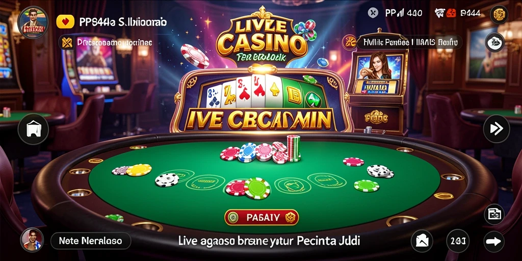 Tampilan gameplay Live Casino yang mengasyikkan di PP444.