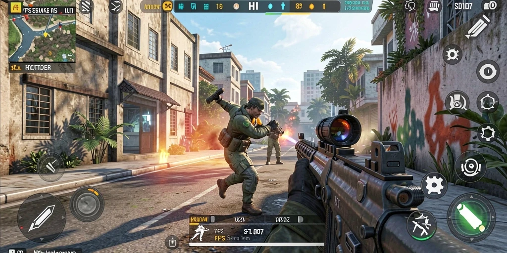 Tampilan gameplay seru dalam SD107 menunjukkan aksinya.