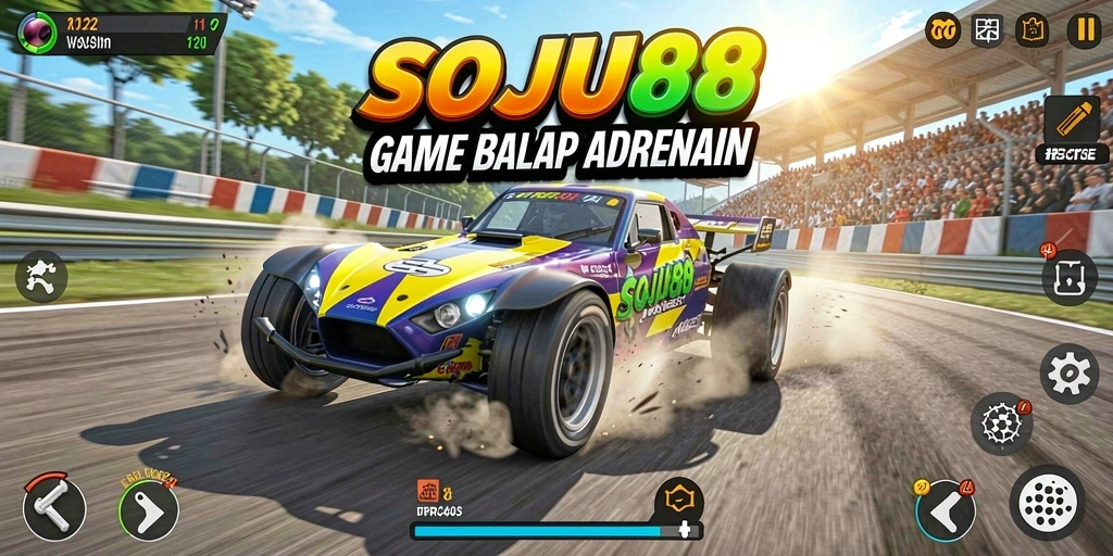 Gameplay Racing SOJU88 yang mendebarkan dan adiktif.