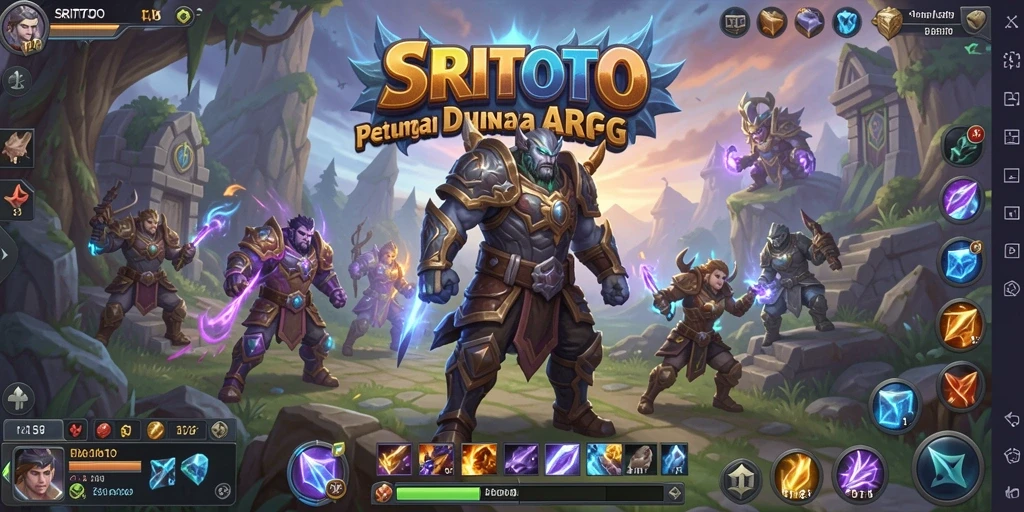 Screenshot utama SRITOTO menampilkan aksi pertarungan seru dalam dunia ARPG.