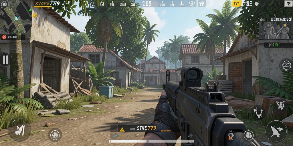Screenshot gameplay STAKE779 dengan aksi seru dalam pertempuran TPS.