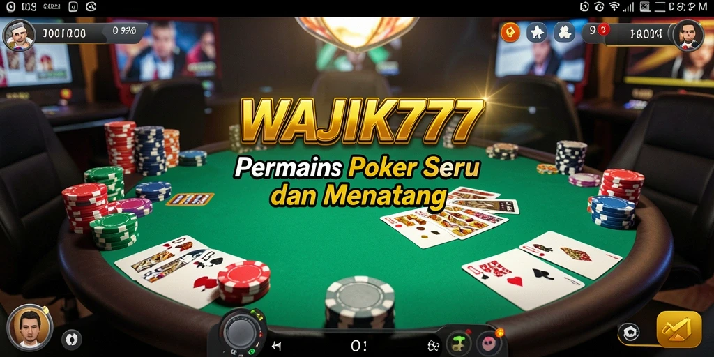 Tampilan menarik dari gameplay Poker di WAJIK777.