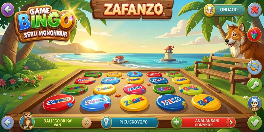 Screenshot gameplay ZAFANZO menampilkan momen seru saat permainan bingo berlangsung.